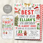 Christmas Birthday Invitation Editable Template