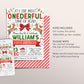 Christmas First Birthday Invitation Editable Template, Onederful Time of the Year 1st Birthday Party Invite, Kids Festive Holiday Evite