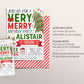 Christmas Very Merry Birthday Invitation Editable Template, Santa Holiday Winter Party Invite, Kids Unisex Festive Holiday Reindeer Evite