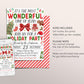 Christmas Party Invitation Editable Template, It's The Most Wonderful Time of The Year Party Invite, Holiday Celebration Festive Evite