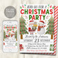 Christmas Party Invitation Editable Template, Party Invite