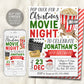 Christmas Movie Night Birthday Invitation Editable Template