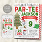 Christmas Golf Birthday Invitation Editable Template