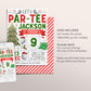 Christmas Golf Birthday Invitation Editable Template, Holiday Kids Let's Par Tee Golf Ball Party Invite, Xmas Sports Theme Evite, Mini Golf