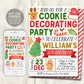 Christmas Cookie Decorating Birthday Invitation Editable Template