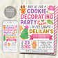 Christmas Cookie Decorating Birthday Invitation Editable Template