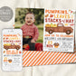 Pumpkin Truck Birthday Invitation With Photo Editable Template