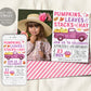 Pumpkin Truck Birthday Invitation With Photo Editable Template