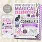 Magical Witch Birthday Birthday Invitation Editable Template