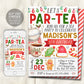 Christmas Tea Party Birthday Invitation Editable Template