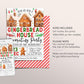 Gingerbread House Decorating Invitation Editable Template, Gingerbread Cookie Christmas Party Invite, Baking Cookies Winter Holiday Evite