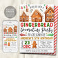 Gingerbread House Decorating Birthday Invitation Editable Template