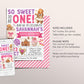 So Sweet Gingerbread First Birthday Invitation Editable Template, Girl Christmas Gingerbread House Cookie Decorating Party Invite Evite