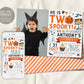 Two Spooky Halloween Birthday Invitation With Photo Editable Template