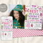 Christmas Birthday Invitation With Photo Editable Template