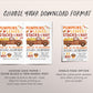 Pumpkin Truck Birthday Invitation Editable Template, Kids Unisex Pumpkin Patch Autumn Party Invite, Pumpkins Leaves Stacks Of Hay Evite