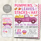 Pumpkin Truck Birthday Invitation Editable Template