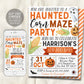 Haunted Corn Maze Birthday Invitation Editable Template