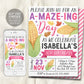 Corn Maze Birthday Invitation Editable Template