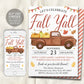 Fall Y&#39;all Party Invitation Editable Template