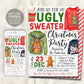 Ugly Sweater Christmas Party Invitation Editable Template