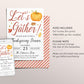 Thanksgiving Invitation Editable Template, Let's Gather Friendsgiving Fall Dinner Party Invite, Potluck Holiday Feast Invite Evite Casual