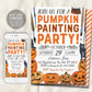 Halloween Pumpkin Painting Party Invitation Editable Template