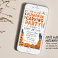 Halloween Pumpkin Carving Party Invitation Editable Template, Kids Halloween Pumpkin Art Party Night Invite, Family Halloween Celebration