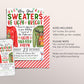 Ugly Sweater Christmas Party Invitation Editable Template, May Your Sweater Be Ugly And Bright Holiday Party Invite, Sweater Party Evite