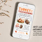 Turkey And Touchdowns Invitation Editable Template, Friendsgiving Dinner Invite, Thanksgiving Football Feast Evite Printable, Fall Potluck