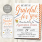 Grateful For You Appreciation Invitation Editable Template