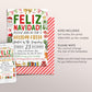 Feliz Navidad Christmas Party Invitation Editable Template, Holiday Fiesta Party Invite, Mexican Themed Christmas Cactus Celebration Evite