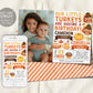 Little Turkey Joint Siblings Birthday Invitation With Photo Editable Template