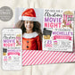 Christmas Movie Night Birthday Invitation With Photo Editable Template