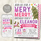 Christmas Very Merry Birthday Invitation Editable Template