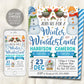 Winter Wonderland Joint Siblings Birthday Invitation Editable Template