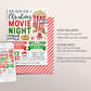 Christmas Movie Night Joint Siblings Birthday Invitation Editable Template, Kids Backyard Outdoor Movie Night Invite, Holiday Popcorn Evite