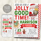 Christmas Jolly Good Time Birthday Invitation Editable Template