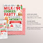 Christmas Milk and Cookies Birthday Invitation Editable Template, Holiday Cookie Decorating Winter Party Invite, Kids Gingerbread Man Evite