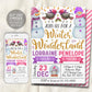 Winter Wonderland Joint Siblings Birthday Invitation Editable Template