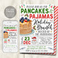 Christmas Pancakes and Pajamas Invitation Editable Template