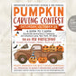 Pumpkin Carving Contest Flyer Editable Template