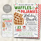 Christmas Waffles and Pajamas Invitation Editable Template