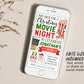 Christmas Movie Night Birthday Invitation Editable Template, Kids Backyard Outdoor Movie Night Invite, Xmas Holiday Movie Popcorn Evite