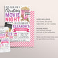 Christmas Movie Night Birthday Invitation Editable Template, Kids Girl Backyard Outdoor Movie Night Invite, Xmas Holiday Movie Popcorn Evite