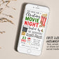 Christmas Movie Night Invitation Editable Template, Kids Backyard Outdoor Movie Night Invite, Holiday Movie Night Winter Popcorn Party Evite