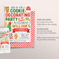 Christmas Cookie Decorating Birthday Invitation Editable Template, Holiday Kids Baking Party Invite, Festive Santa Gingerbread Man Evite