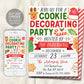 Christmas Cookie Decorating Invitation Editable Template