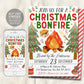 Christmas Bonfire Invitation Editable Template