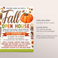 Fall Open House Flyer Editable Template, Pop up Shop Shopping Event, Autumn Craft Market, Thanksgiving Sip and Shop Holiday Boutique